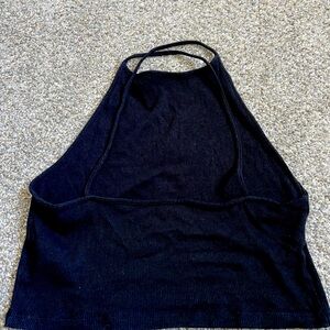 American Eagle Outfitters Charcoal Ribbed Top